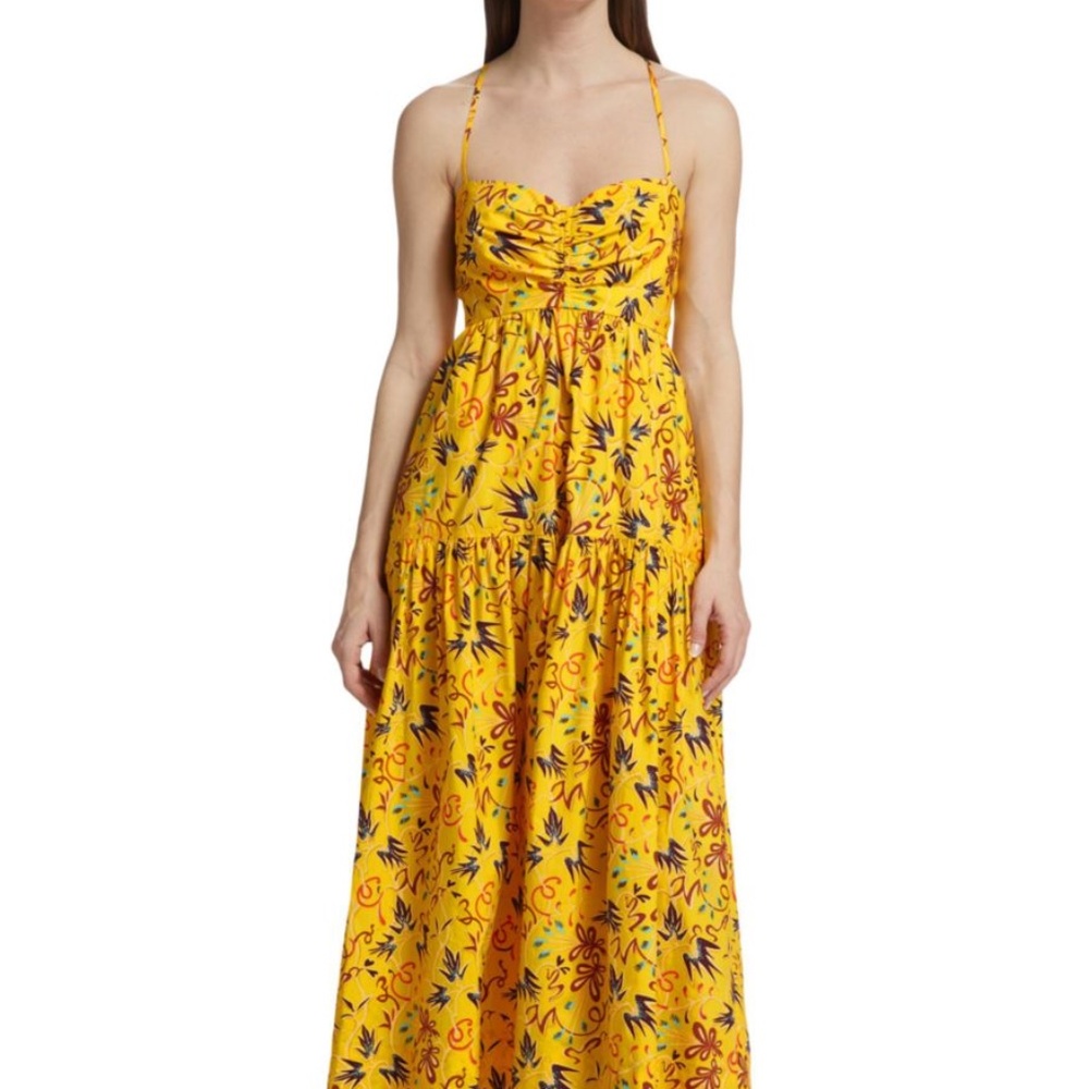 A. L.C. WOMEN'S ARIT FLORAL MAXI DRESS IN YELLOW